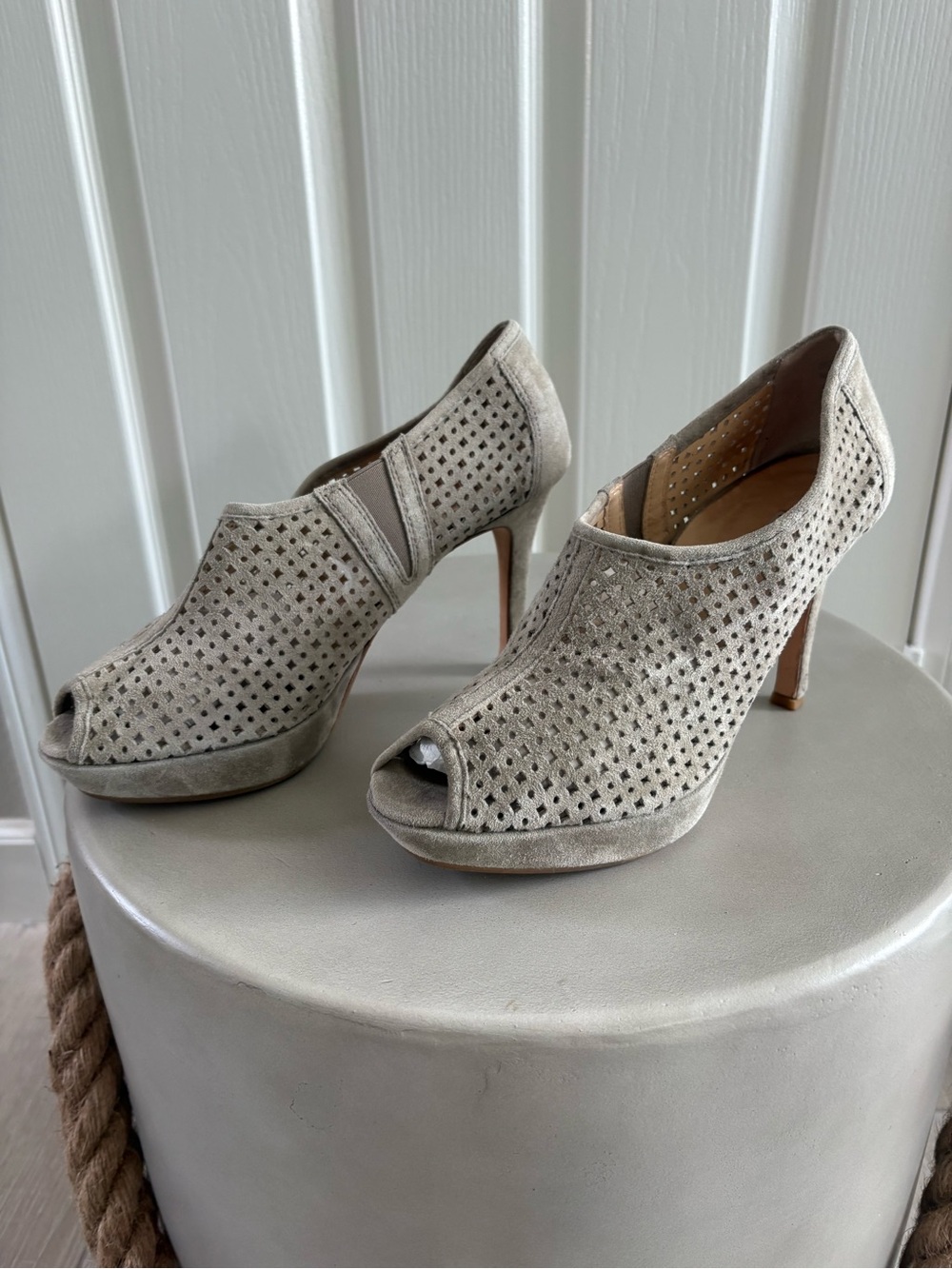 Paul Green | Passion Peep Toe Bootie | Taupe | US sz 8.5 | Good Condition